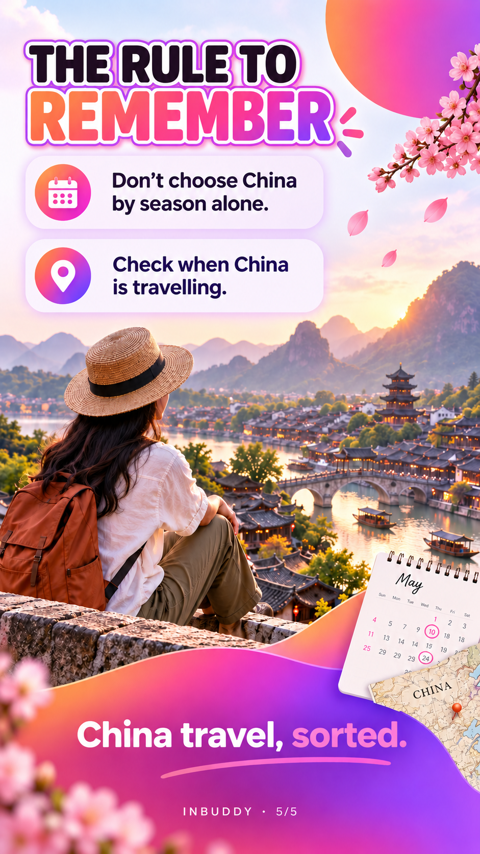 Traveller checking the China holiday calendar before choosing a season